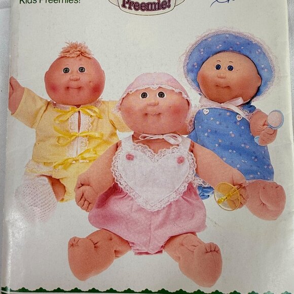 Butterick 3921 Cabbage Patch Kids Doll Preemie Clothes Sewing Pattern Romper Hat - Picture 2 of 6